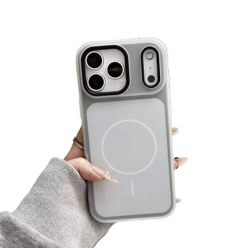 MS PC MagSafe Case for iPhone 16 / 16 Plus / 16 Pro / 16 Pro Max with Two-Tone Design and Strong Magnetic plus Matte Finish plus Full Coverage in Yellow - Image 5
