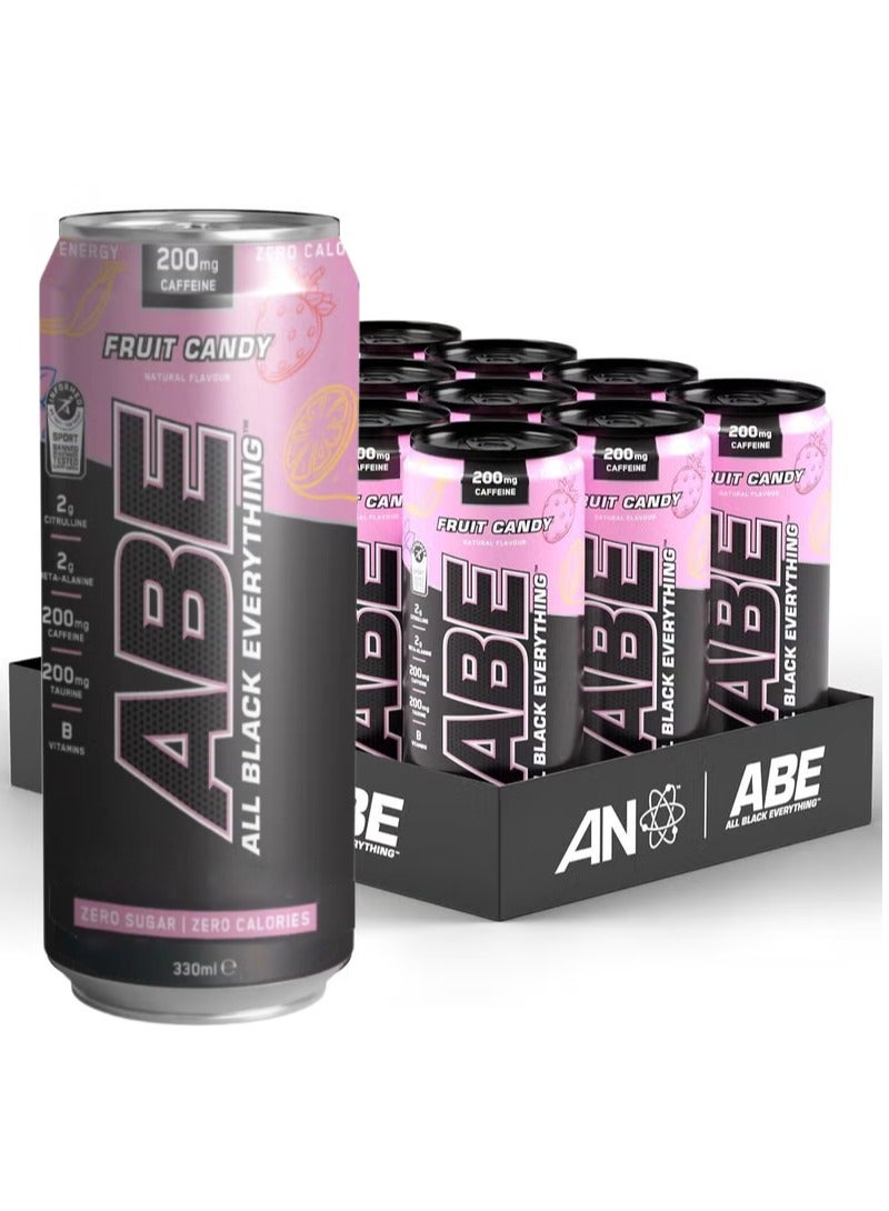 أبلايد نيوتريشن مشروب ABE Ultimate للتمرين، يزيد الأداء البدني، بنكهة حلوى الفواكه، 330 مل عبوة 12 - Image 1