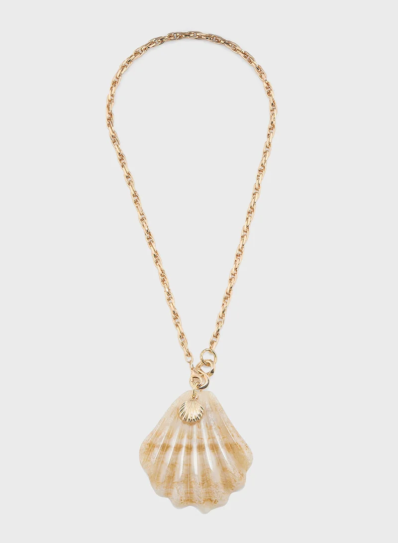 Ginger 3 Pack Shell Pendant  Necklace