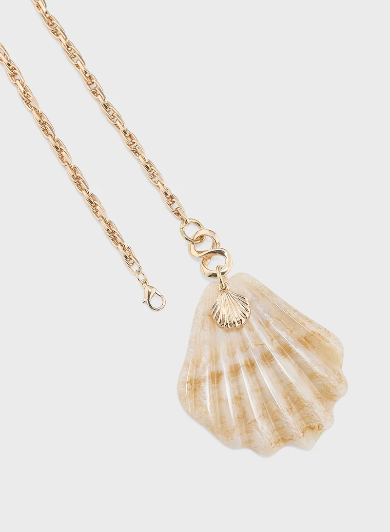 Ginger 3 Pack Shell Pendant  Necklace
