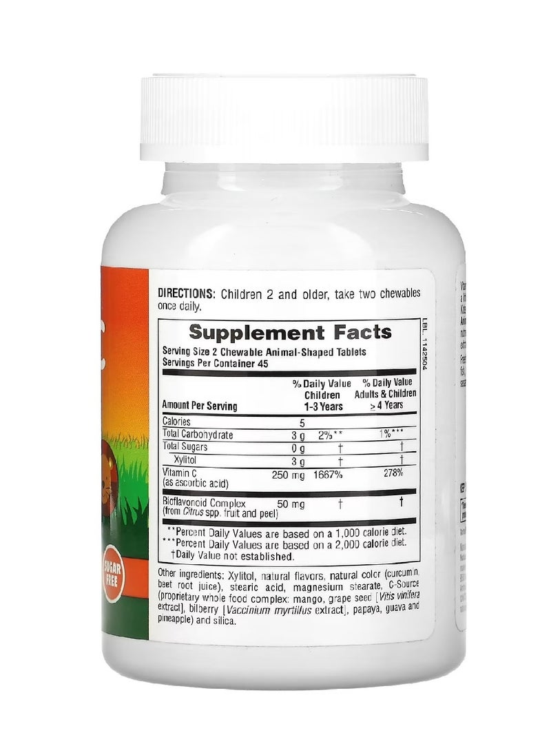 Natures Plus Natural Orange Juice Animal Parade Vitamin-C - 90 Tablets  - Image 2