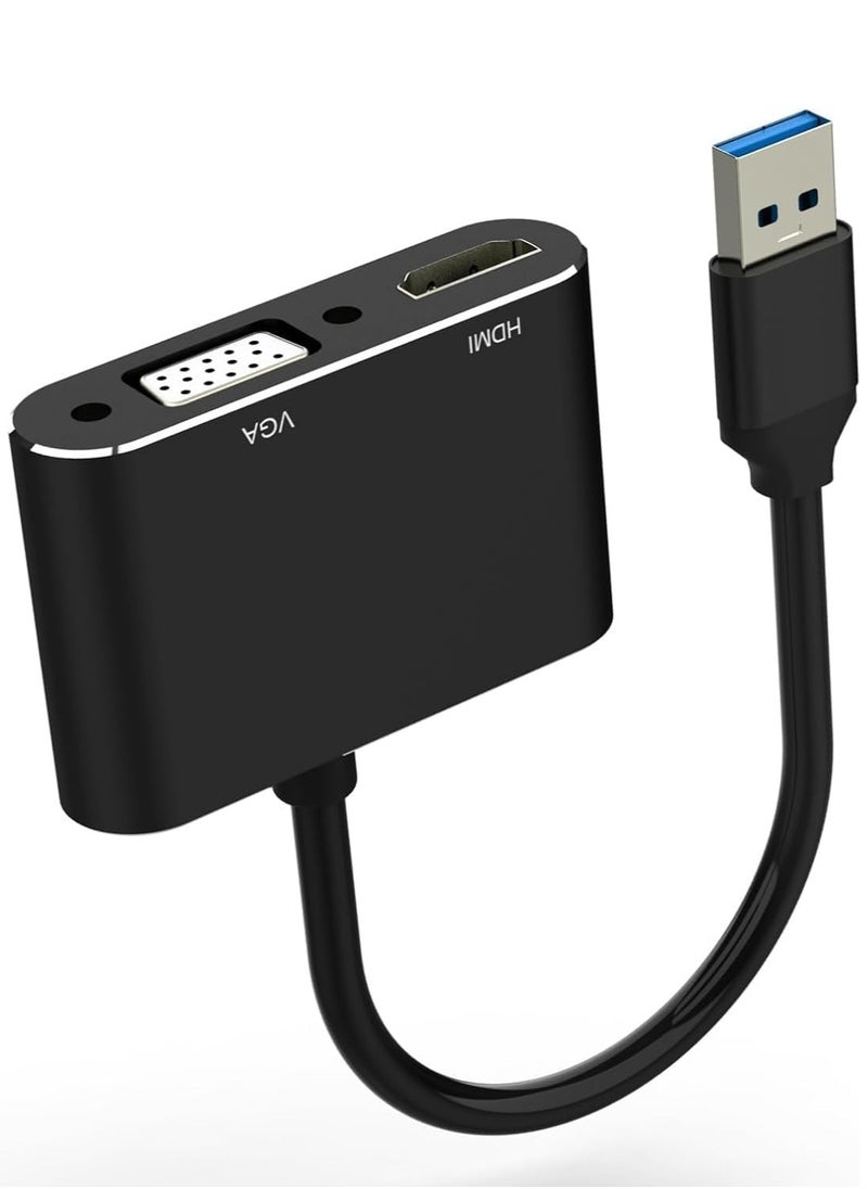 ELTRAZONE - USB to HDMI VGA Adapter – 1080P USB 3.0/2.0 to HDMI VGA Converter, Compatible with Windows, Mac, and Android Devices, Multi-Screen Display for PC, Laptop, Projector, Monitor - Image 1