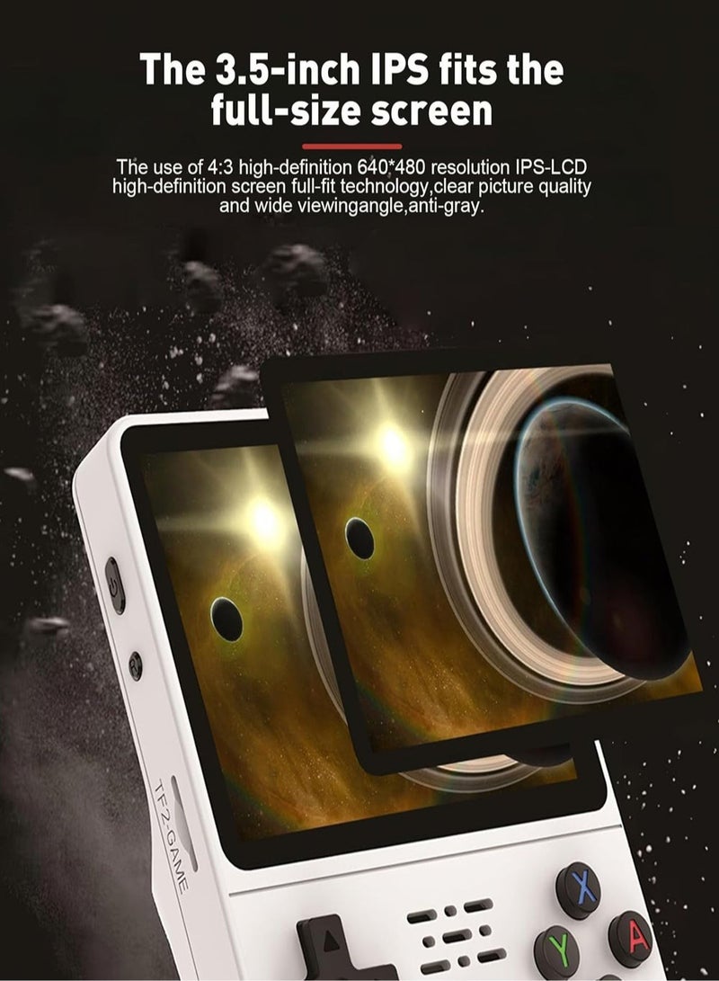 الرائد وحدة تحكم ألعاب محمولة R36S بشاشة IPS مقاس 3.5 بوصة، ونظام Linux مع بطاقة TF سعة 64 جيجابايت، وأكثر من 10 محاكيات وعصا تحكم ثلاثية الأبعاد مزدوجة للأطفال والكبار - Image 4