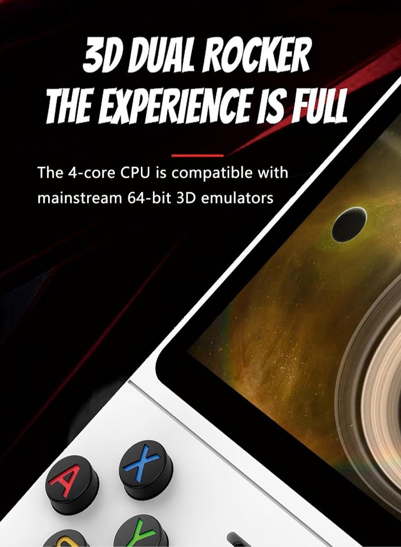 الرائد وحدة تحكم ألعاب محمولة R36S بشاشة IPS مقاس 3.5 بوصة، ونظام Linux مع بطاقة TF سعة 64 جيجابايت، وأكثر من 10 محاكيات وعصا تحكم ثلاثية الأبعاد مزدوجة للأطفال والكبار - Image 5