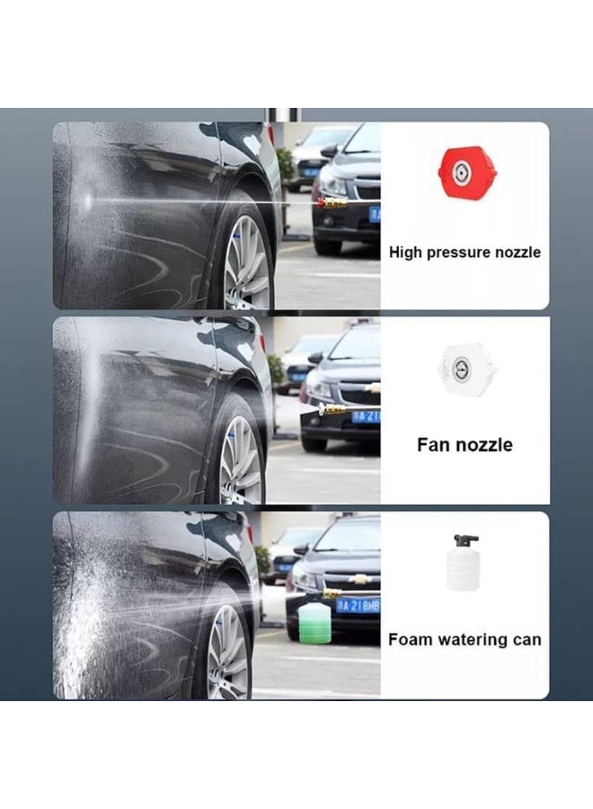 مسدس رشاش مياه كهربائي لاسلكي عالي الضغط - جهاز غسيل ضغط محمول احترافي ببطارية عالية السعة قابلة لإعادة الشحن - نظام تنظيف قوي متعدد الأغراض للسيارات والدراجات وصيانة المنزل - Image 2