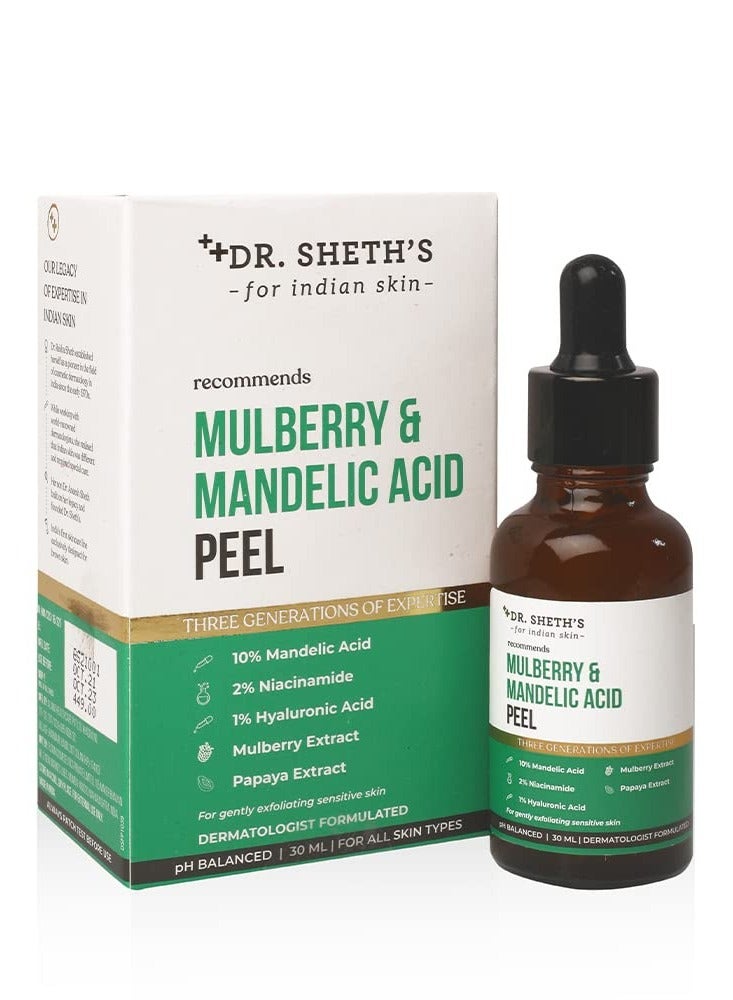 Dr. Sheth's Mulberry & 10% Mandelic Acid (AHA) Peel  30ml - Image 1