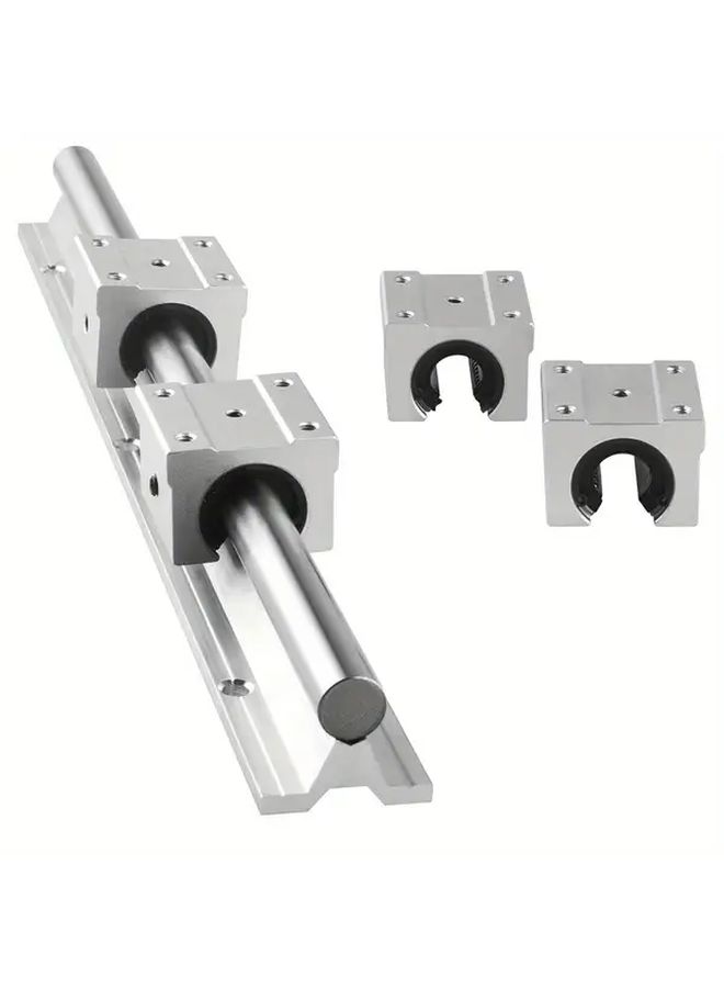 SBR12UU Aluminum Linear Motion Bearing Slide 4 Pcs Precision Guide Rail Set - Image 3
