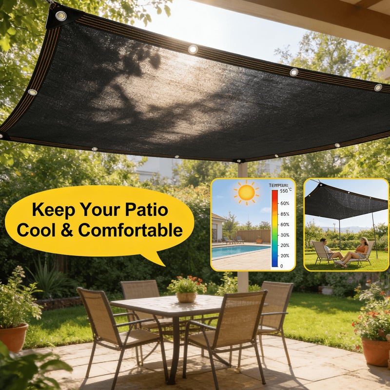 QLOFEI Shade Cloth -for Garden Plants,60-70% Sunblock Shade Neting -for Outdoor Garden Bed Neting Mesh Pergola Patio Lawn Sun Cloth - for Dog Kennel Cover Chicken Coop - Image 2
