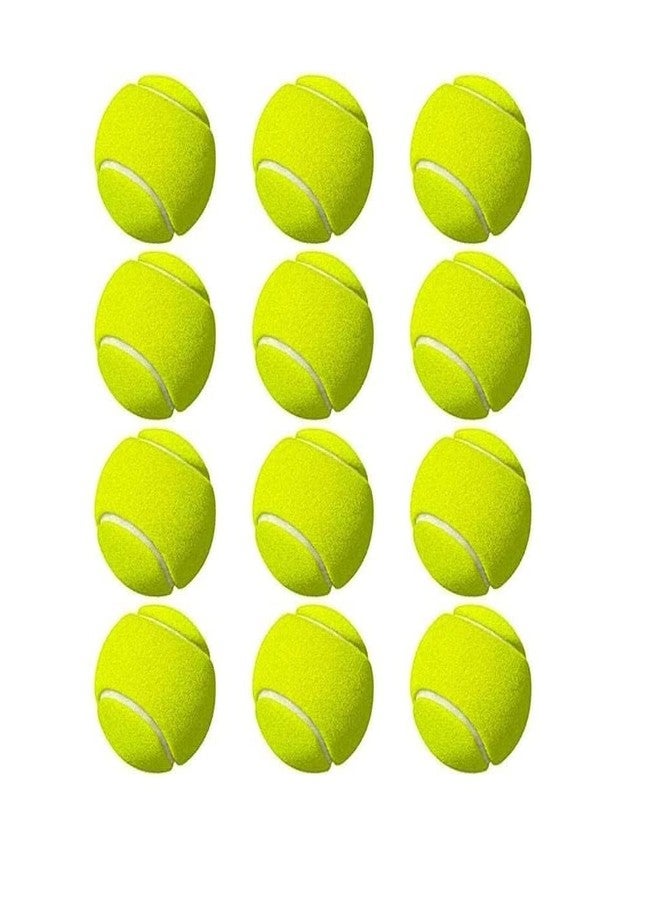 كرة تنس خفيفة الوزن من Spiro Soft Cricket، مناسبة للبطولات ومباريات الشوارع، كرات تنس ناعمة للعب كرة السرعة (عبوة من 12 كرة) (اللون: أخضر)