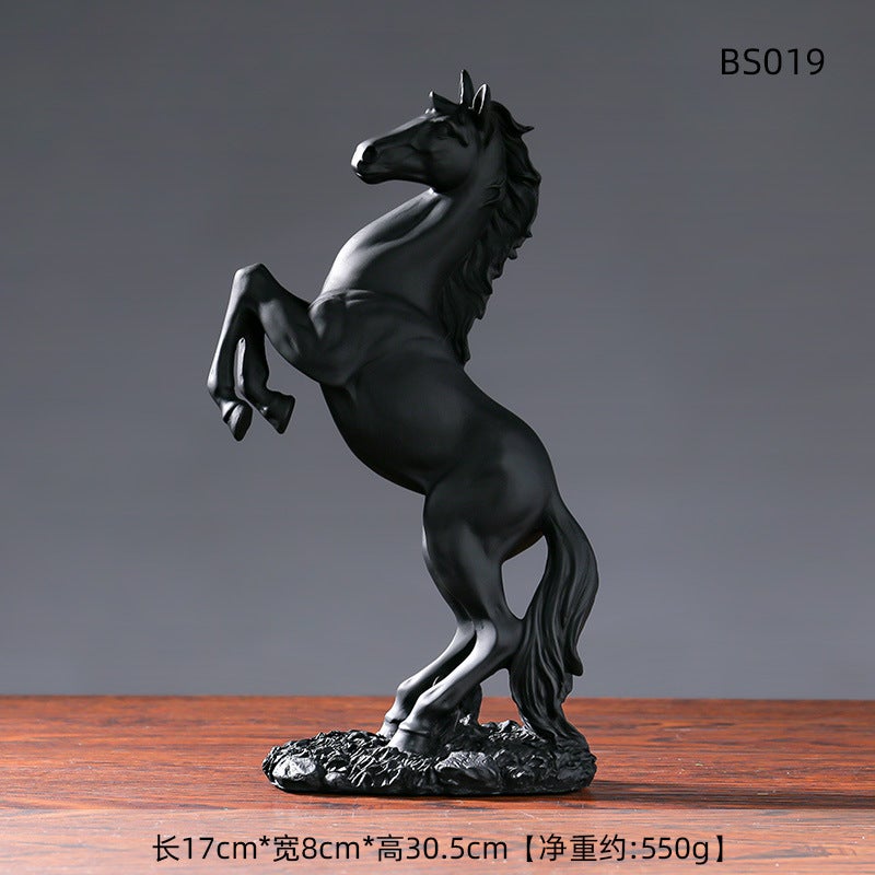 European-style ornaments, home accessories, housewarming, opening gifts, new vacant horses, living room, office crafts BS-019 Dark Horse - Image 1
