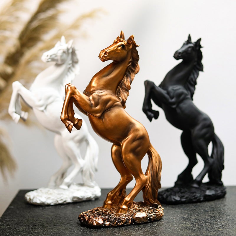 European-style ornaments, home accessories, housewarming, opening gifts, new vacant horses, living room, office crafts BS-019 Dark Horse - Image 2
