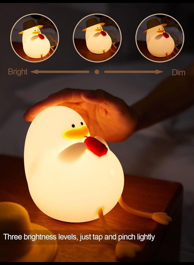 Night Light for Kids - Happy Duck Premium Silicone Lamps, Cute and Dimmable Nightlight for Soothing Bedtime Ambience - Image 5