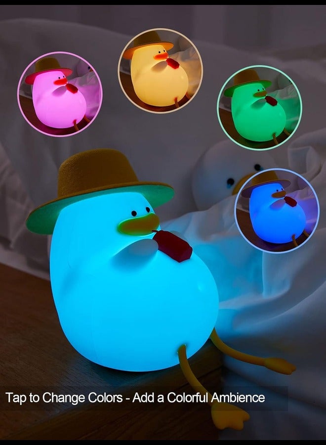 Night Light for Kids - Happy Duck Premium Silicone Lamps, Cute and Dimmable Nightlight for Soothing Bedtime Ambience - Image 4