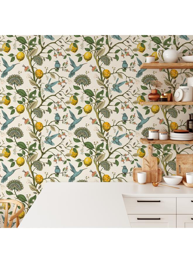 Bluejw Wallpaper Living Room Background Removable Wallpaper Green Plant Flower Seamless Self-adhesive Wallpaper RW131-157 - Image 3