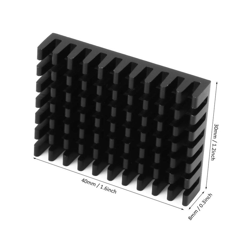 مشتت حراري من الألومنيوم مقاس 40x8x30 مم 5 قطع – 6063 - T5 مشتتات حرارية مخرطة لتبريد وحدة المعالجة المركزية واللوحات الإلكترونية – مشتت منخفض الارتفاع لتبديد حراري فعال وإطالة عمر الأجهزة الإلكترونية - Image 4