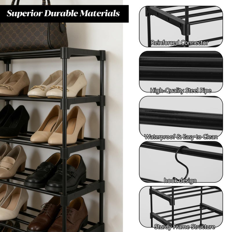 AIHSUMC Extra Large Shoe Rack â€“ 4 Columns Ã— 10 Tiers, Holds Up to 72â€“80 Pairs â€“ Heavy-Duty Stackable Metal Shoe Organizer for Entryway, Closet, Garage - Image 3