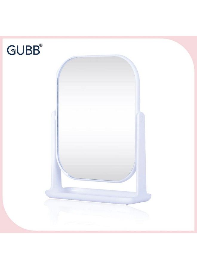 GUBB Desktop Friendly Vanity Mirror Travelfriendly Adjustable Water Proof Durable Lightweight Perfect Accessory For Bathroom & Bedroom Desk Tabletop Makeup Mirror(Rectangular Silver) Unframed - Image 3