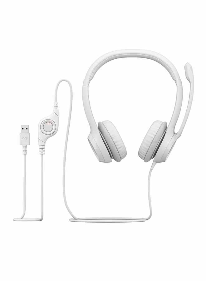 Logitech H390 Wired Headset OFF White - Image 1