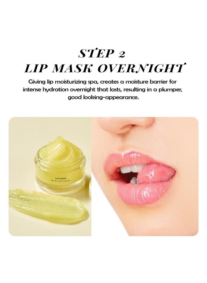 ANAI RUI Lip Care Kit - Lip Sugar Scrub Set, Lip Sleeping Mask & Lip Exfoliator Scrub - Overnight Lip Skin Treatment - Scrub & Moisturizer For Dry Chapped Cracked Peel Lips (Turmeric+Honey) - Image 5