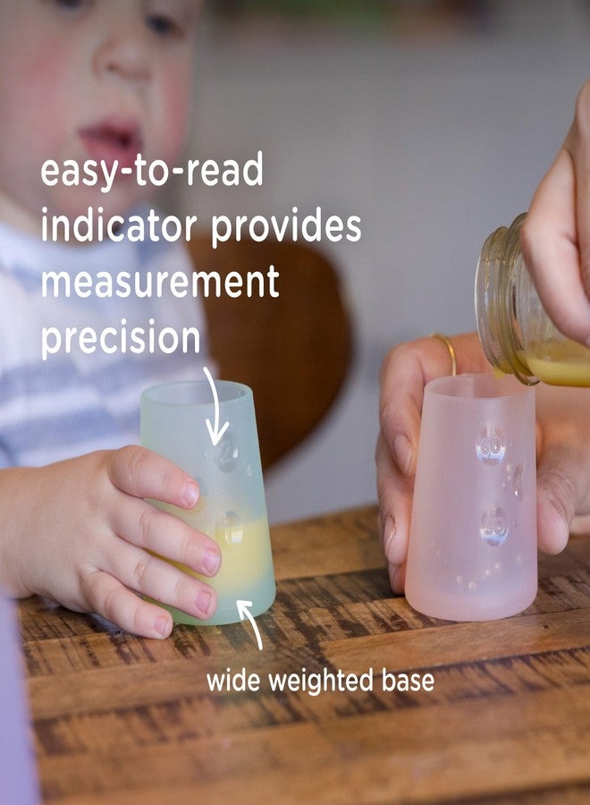 Olababy First Cup | Clear Sense 100% Silicone Infant Trainer Cup | 2oz Medicine Cup for Newborn | Non-Slip & Sloping Design for Tiny Hands & Baby Led Weaning (Lilac, 1 Cup) - Image 3