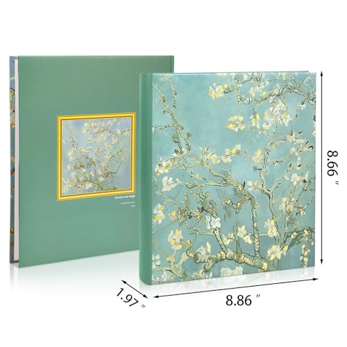 kuword Van Gogh Almond Blossom Photo Album 4x6 with Writing Space 200 Pockets New Baby & Wedding,Floral Memory Book for Blooming Life -Kuword - Image 2
