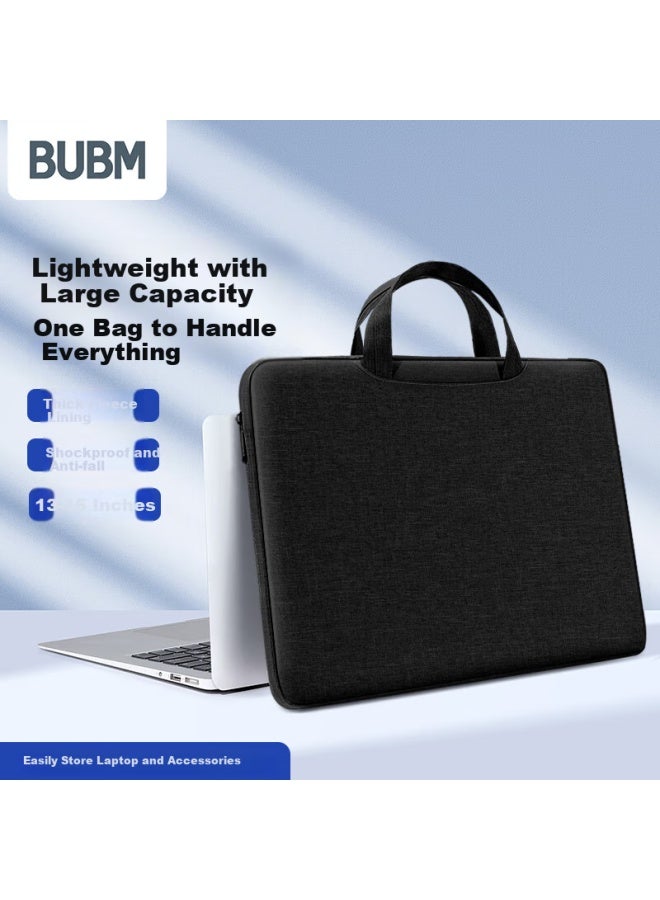 Bubm 14-inch Laptop Bag, Simple And Lightweight, Compatible With Macbook, Lenovo, Huawei, Thin Notebook Briefcase - Image 1
