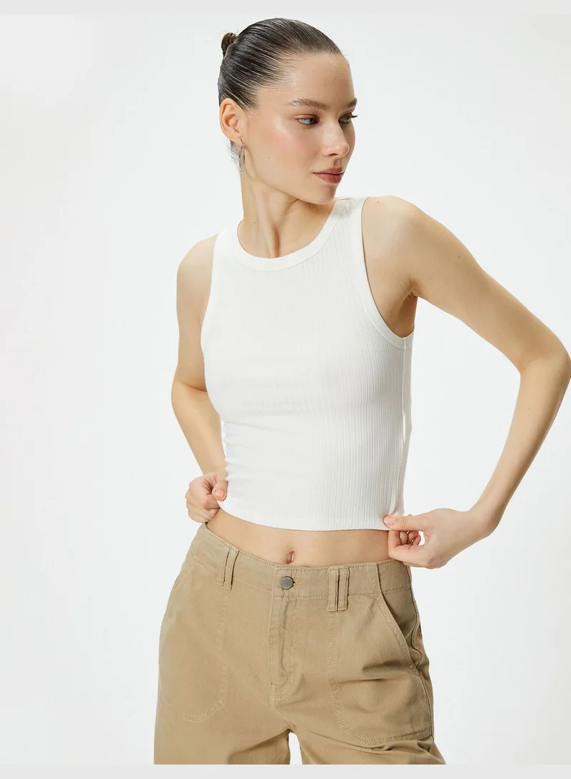 KOTON Basic Crop Tank Top