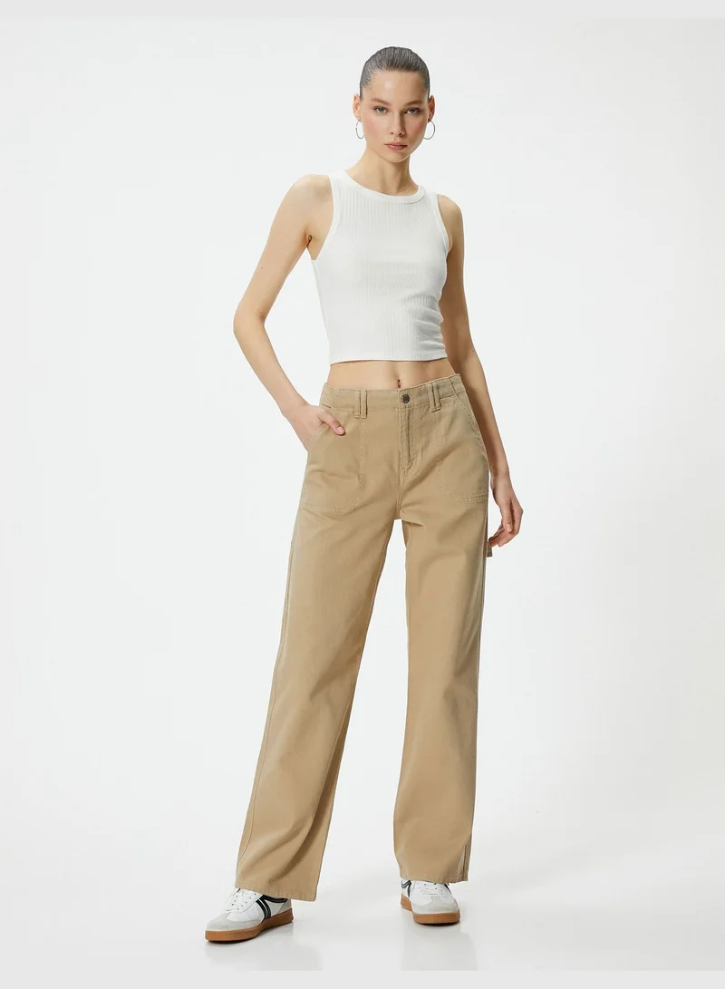KOTON Basic Crop Tank Top