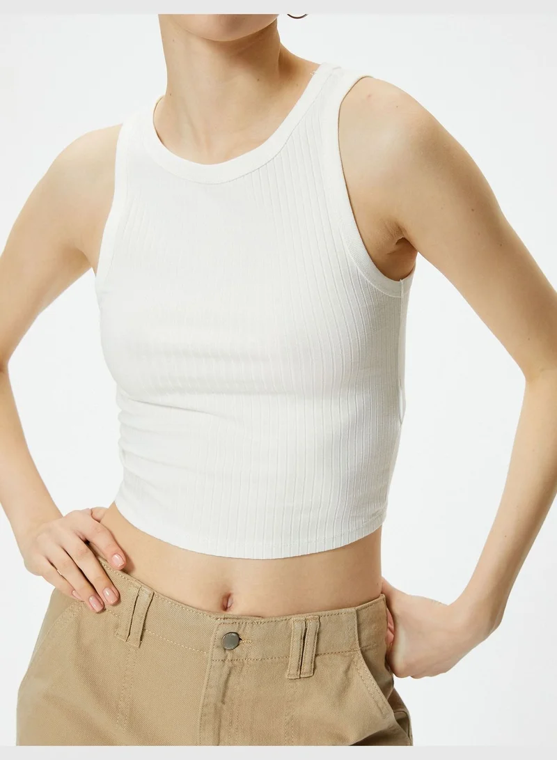 KOTON Basic Crop Tank Top