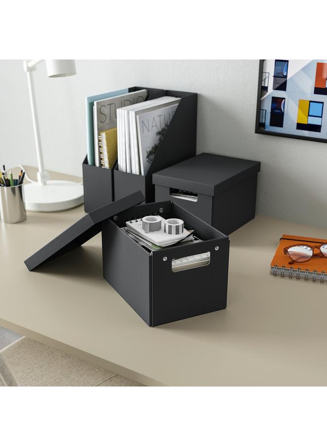 زبون صندوق تخزين مع غطاء، لون أنثراسيت، 18×25×16 سم - Image 2