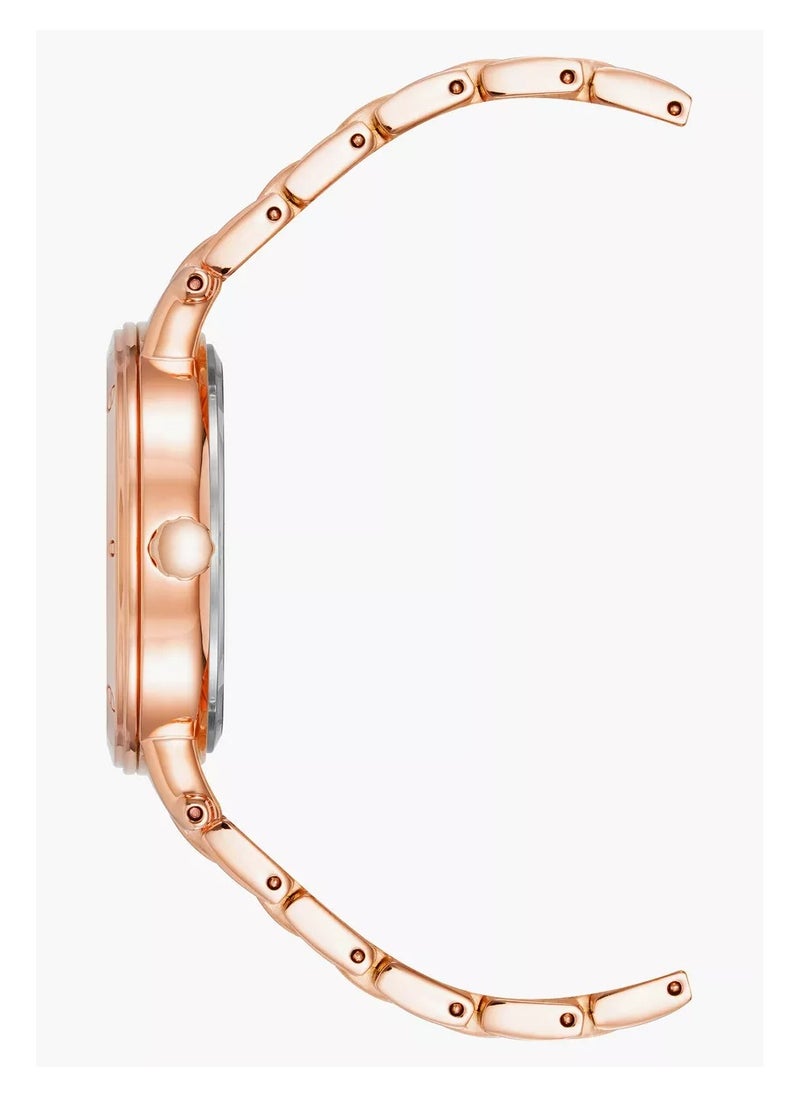Anne Klein Women's Rose Gold Analog Stainless Steel Strap Watch - AK4012WTRG