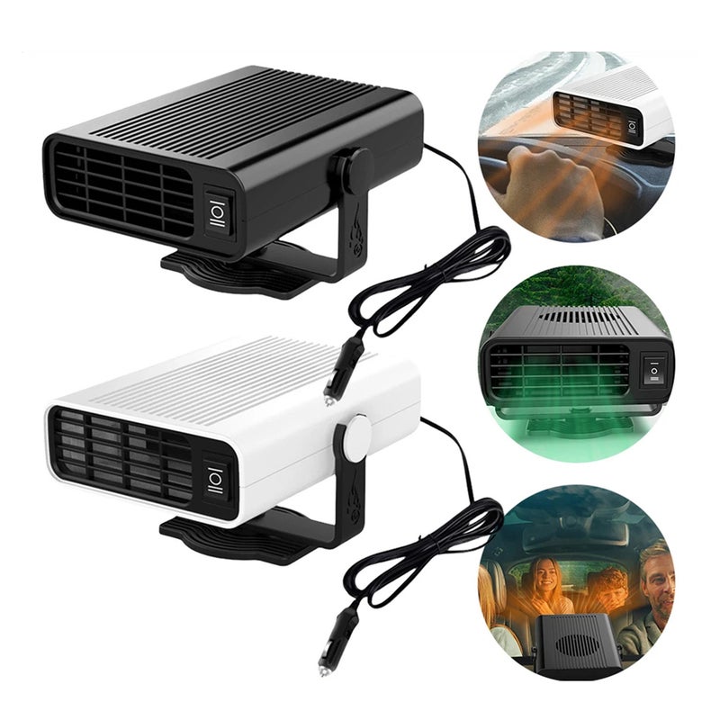 24V 120W Car Heater Portable Windshield Quick Heating & Cooling Defrost Defogger Winter Warmer 360° Rotation for Car Truck SUV - Image 2