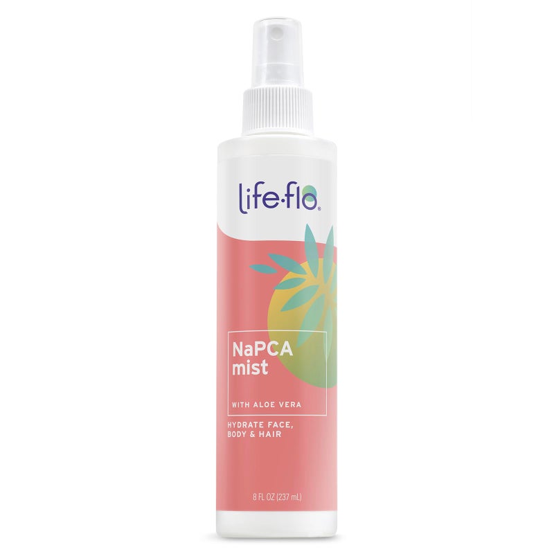 LIFE-FLO NaPCA Hydrating Mist for Skin Care and Hair Care - w/Sodium PCA, Aloe Vera Gel - Face Moisturizer, Makeup Setting Spray, Refreshing Hair and Body Mist, All Skin Types - 60-Day Guarantee, 8oz - Image 1