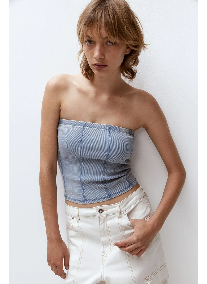 اتش اند ام Flatlock-Seam Ribbed Tube Top