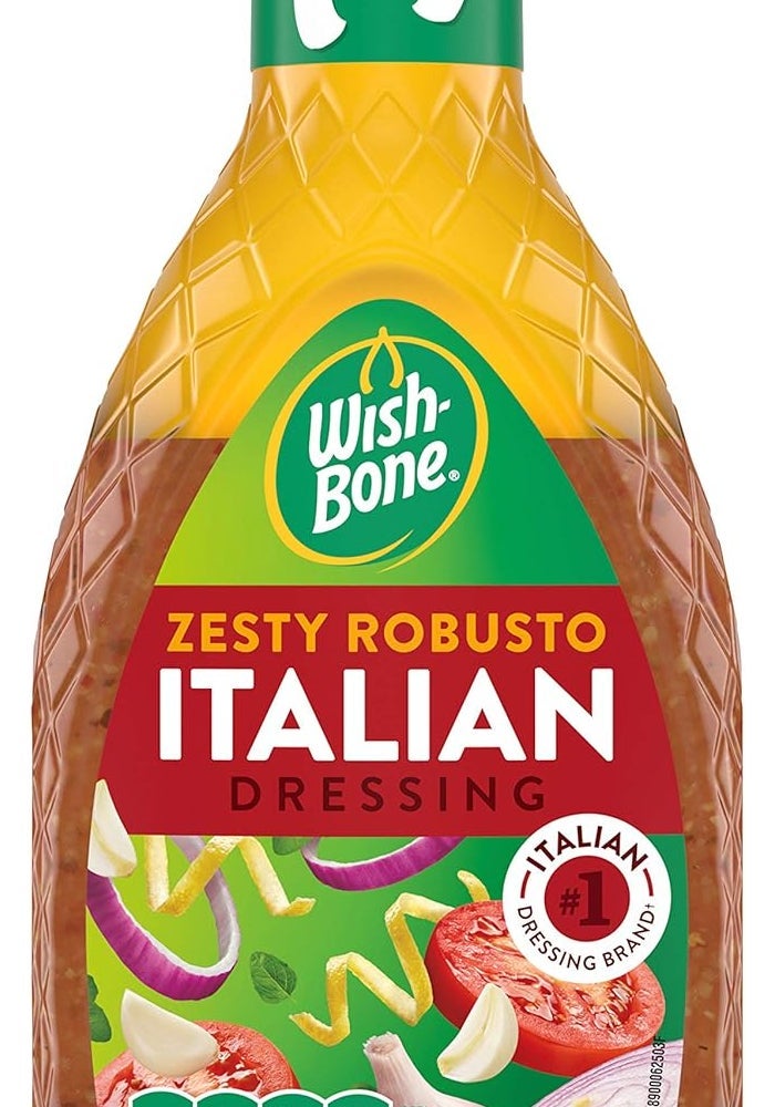 Wish Bone Wish-Bone Zesty Robusto Italian Dressing, 15 fl oz - Bold Flavor with Garlic and Oregano - Image 1
