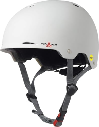 Triple Eight Gotham Dual Certified MIPS Skateboard and Bike Helmet, White Matte, X-Small / Small (3346) - Image 1