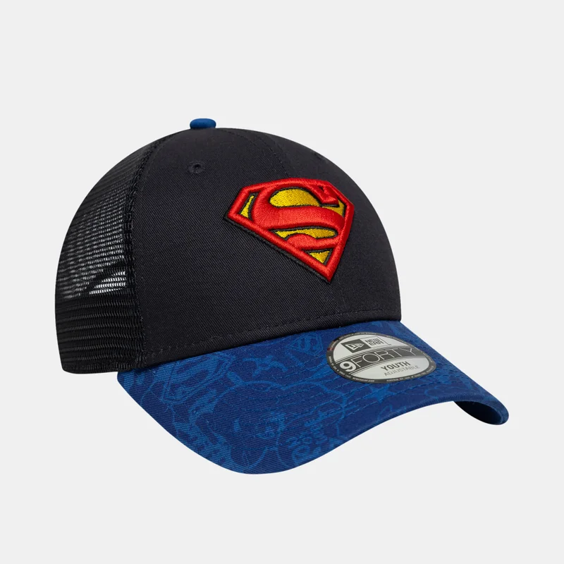NEW ERA Blue Kids' DC Superman 9FORTY Trucker Cap  | Best Price UAE