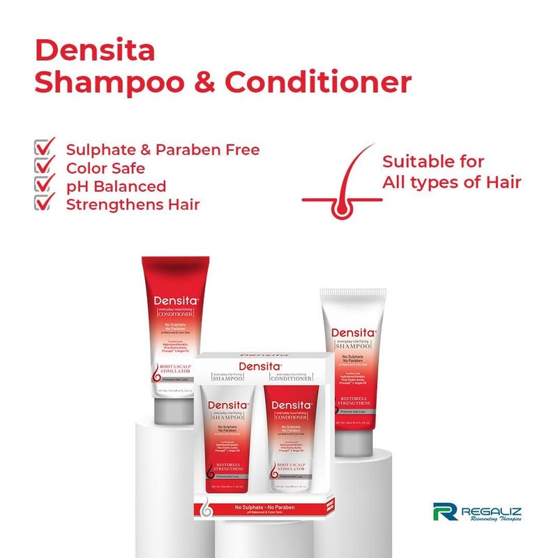 REGALIZ Densita Everyday Clarifying Shampoo Nourishing Conditioner Kit 125ml Each - Image 4