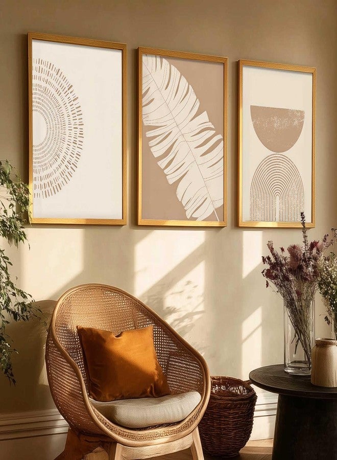 HOTHOUSE Boho Art Home Decoration Painting | Paintings With Frame For Living Room Bed Room Hotel Wall Decor Digital Reprint Set of 3 (13X17 inch) - Image 5