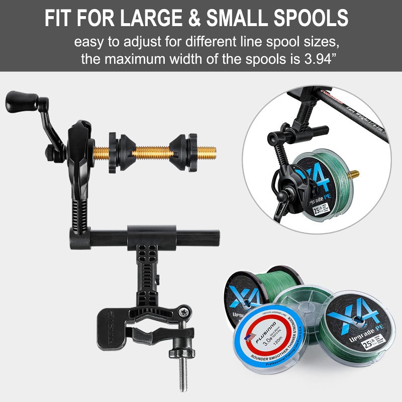 PLUSINNO Fishing Line Spooler with Unwinding Function, Fishing line Spooling Station Versatile for Both Thick & Thin Rods, Works with Spinning Reel, Cast Reel (Fishing Rod & Table Clamp Spooler) - Image 5