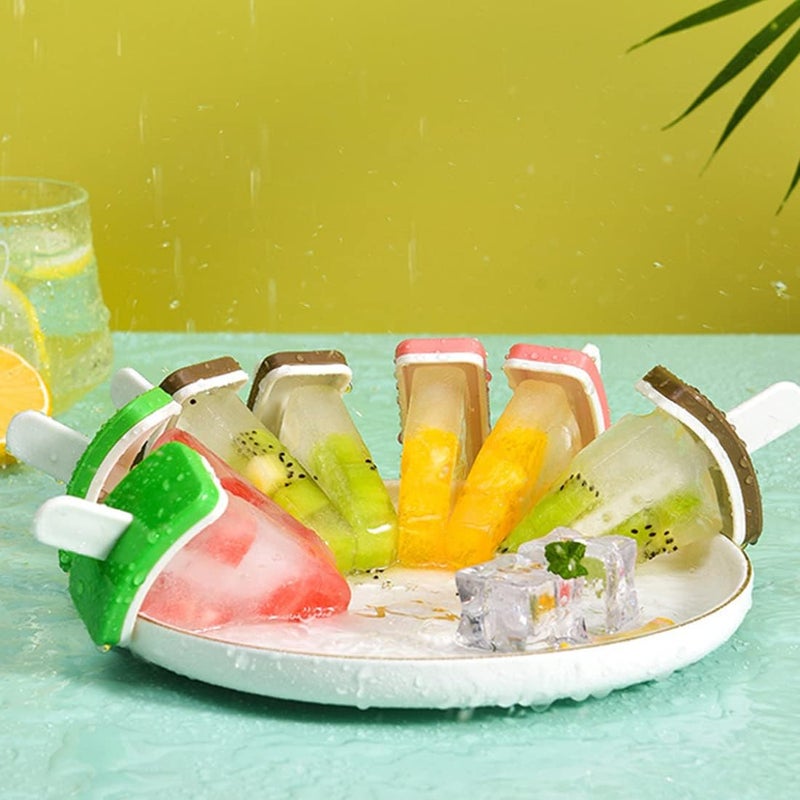 Ice Lolly Moulds with Sticks, 6 Popsicle Mould BPA Free Ice Cream Moulds Reusable Ice Pop Holders for Kids Babies Adults for DIY Fruit, Yogurt, Juice, Homemade Popsicle - Image 3