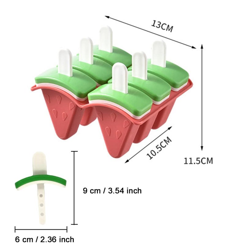 Ice Lolly Moulds with Sticks, 6 Popsicle Mould BPA Free Ice Cream Moulds Reusable Ice Pop Holders for Kids Babies Adults for DIY Fruit, Yogurt, Juice, Homemade Popsicle - Image 2