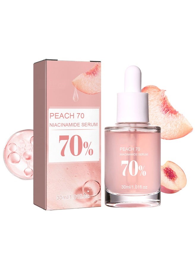 EELHOE Peach 70% Niacinmide Serum 30ml / Rightening Hydrating Face Serum Hyperpigmentation Treatment Reducing Melanine Daily Clean Beauty (1.01 fl. oz.)  - Image 1