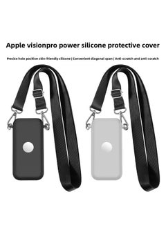 Generic Applicable To For Apple Vision Pro Accessories Power Drop-resistant Portable Washable Silicone All-inclusive Protective Case With Rope-Product Color:Black  - Image 2