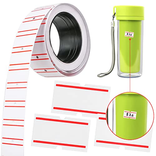 MotBach 15000Pcs 30Rolls Price Stickers Price Tags Labels for Mx-5500 Labeller, White Price Gun Labels Stickers Tags White Pricemarker Machine Sticker Label tag - Image 5