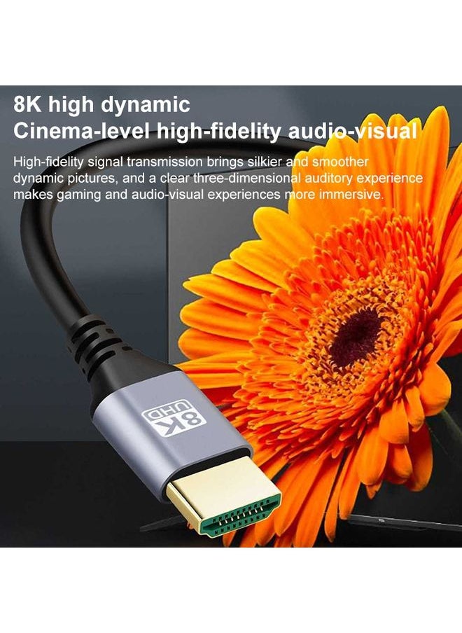 BURAQ - HDMI Male to HDMI Male Dual Elbow HD Audio Video Adapter Cable, Length:0.5m(Left Right Bend) - Image 1