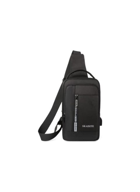 A versatile men's handbag and shoulder bag made of high-quality materials, ideal for work, travel, and everyday use. Black.