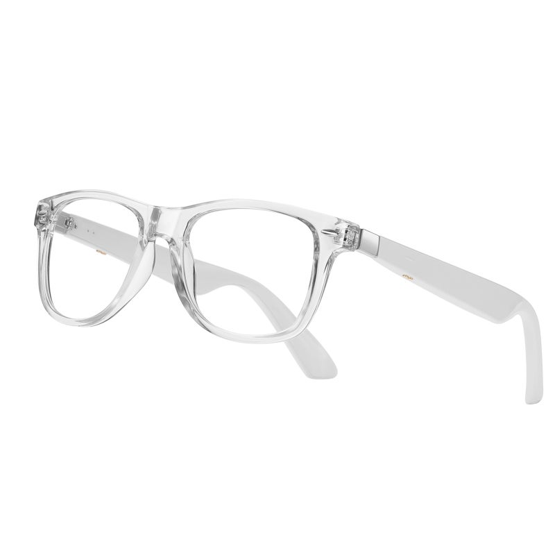 Smart Bluetooth Glasses: White, Open-Ear Audio, BT 5.4 Connectivity - Dual Noise-Canceling Mics, Touch Controls for Cycling, Driving, Office Use - Image 2
