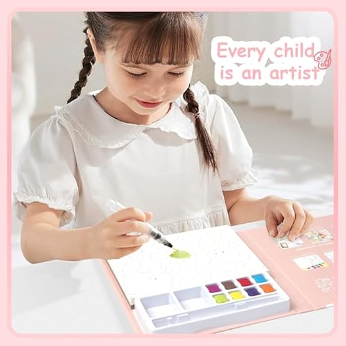 PAINT WITH WATER COLORING BOOKS, WATERCOLOR PAINTING ACTIVITY KIT FOR BIRTHDAY GIFT - Image 4