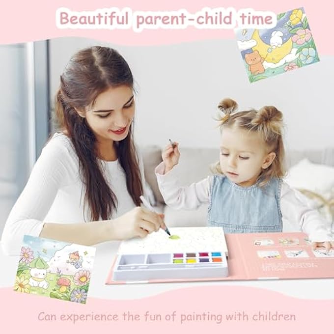 PAINT WITH WATER COLORING BOOKS, WATERCOLOR PAINTING ACTIVITY KIT FOR BIRTHDAY GIFT - Image 5